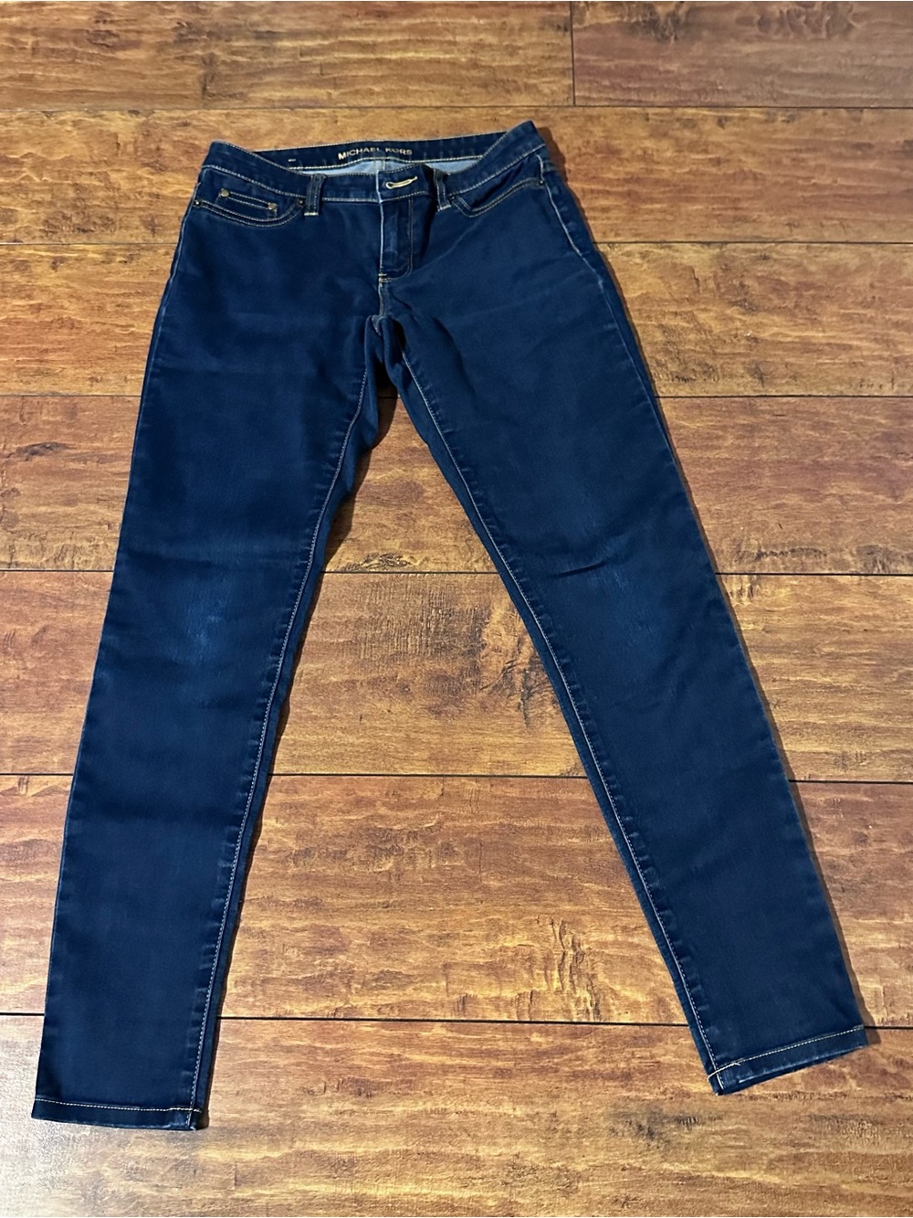Michael Kors Women's Dark Blue Ava Super Skinny Slim Jeans